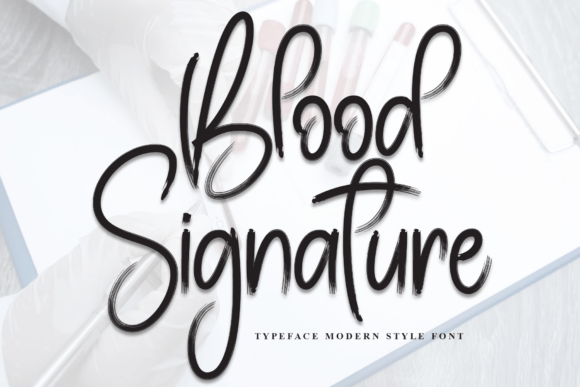 Blood Signature: The Bold Display Font for Handmade Brands