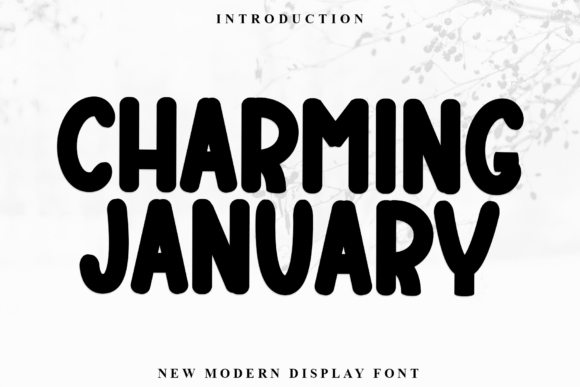 Charming January: A Casual Display Font for Warm Editorial Design