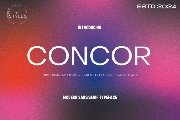 Concur Family: The Modern Typeface for Handmade Branding