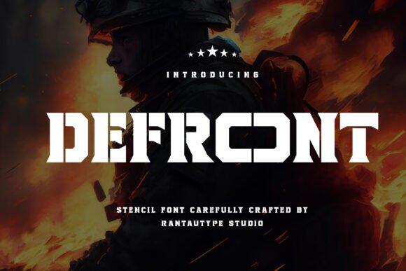 Defront: The Bold Stencil Typeface for High-Impact Campaigns