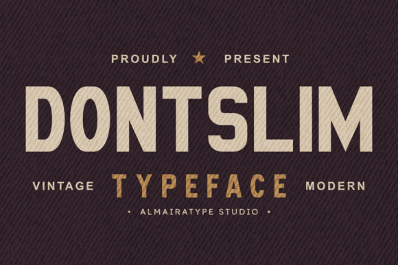Dontslim Vintage Sans Serif Font for Retro Branding