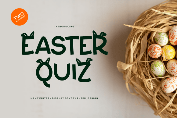 Easter Quiz: A Sweet Handwritten Font for Creative Projects