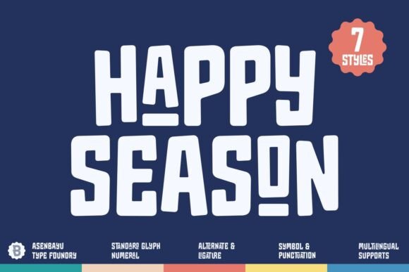 Happy Season: A Modern Playful Sans Serif Font for Editorial Design