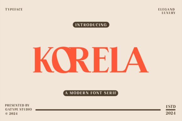 Korela Serif: A Modern, Minimalist Typeface for Clean Brand Identity