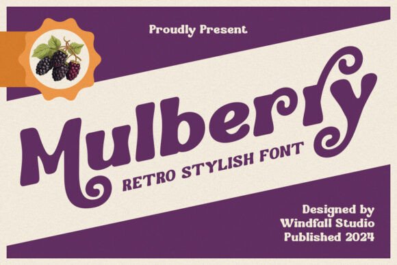 Mulberry: The 80s Vintage Display Font for Retro Web Design
