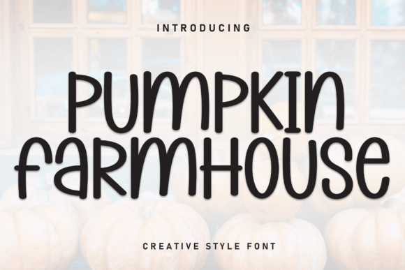 Pumpkin Farmhouse Typeface for Handmade Shop Branding
