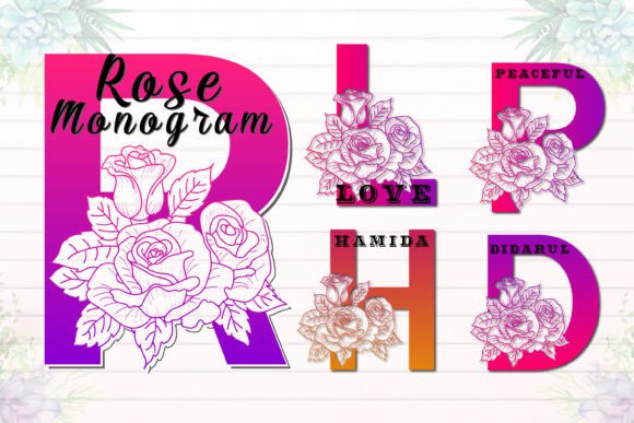 Rose Monogram: The Floral Typeface for Elegant Brand Campaigns