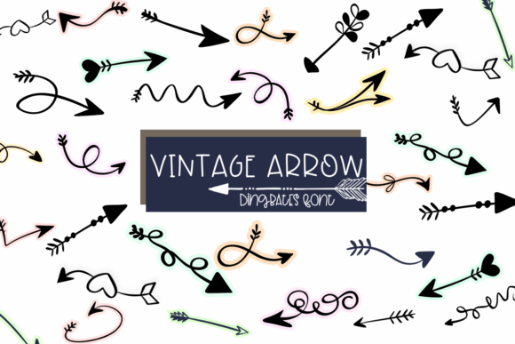 Vintage Arrow Typeface for Creative Crafting and Branding