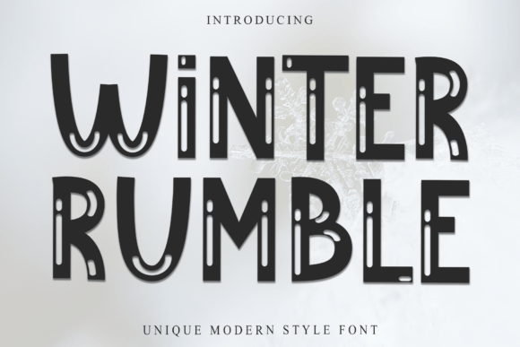 Winter Rumble: A Festive Display Typeface for Holiday Web Design